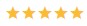 Five gold stars representing a five-star rating.